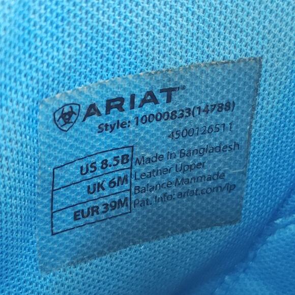 ARIAT Women's Fatbaby US8,5B Black Leather Embroidered Cowgirl Western Boots - Picture 10 of 16